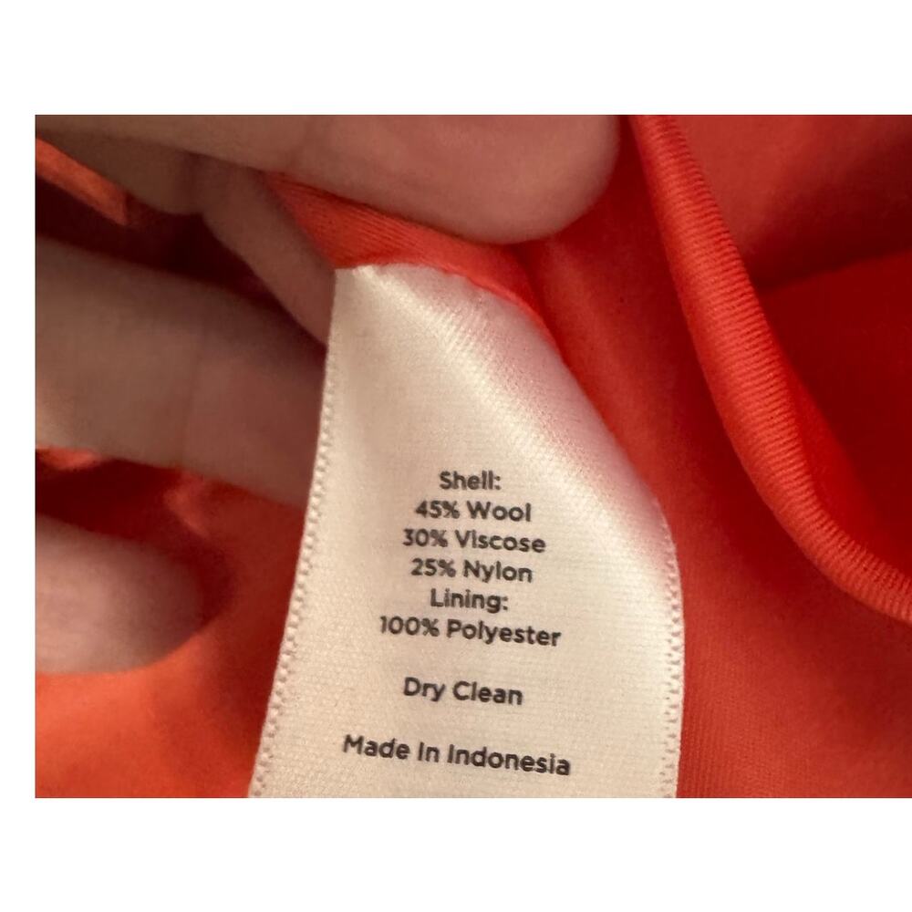 Talbots Wool Blend Button Front Orange Blazer Siz… - image 5